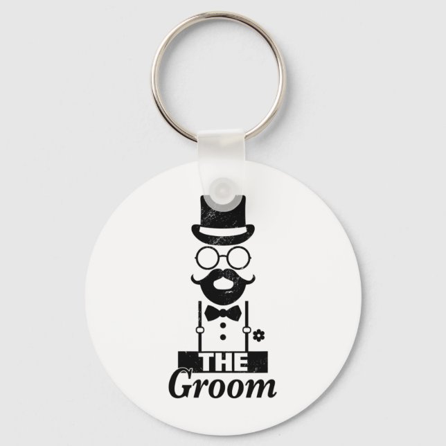 Bride Squat Groom Bachelor Party  Key Ring (Front)