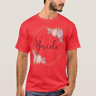 Bride Stag Party Flowers Painted Bride  T-Shirt