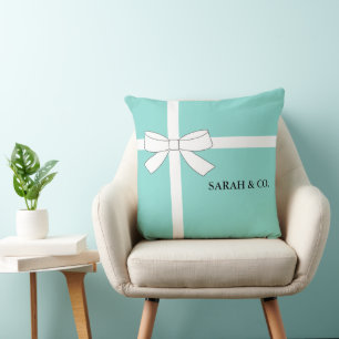 BRIDE Teal Blue Shower Party Personalise Decor Cushion