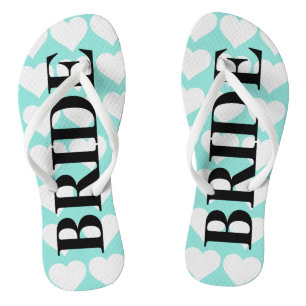 BRIDE Teal Blue Wedding Bridal Party Bride Thongs