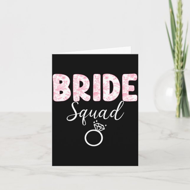 Bride Team Bachelorette Party Coquette Bow Card (Front)