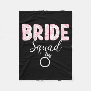 Bride Team Bachelorette Party Coquette Bow Fleece Blanket