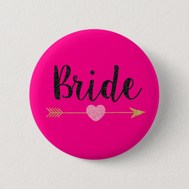 Bride|Team Bride|Hot Pink 6 Cm Round Badge (Front)