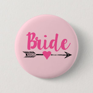 Bride Team Bride Pink 6 Cm Round Badge
