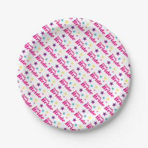 Bride team paper plate