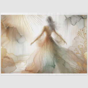 Bride Tissue Paper Decoupage Gift Wrapping