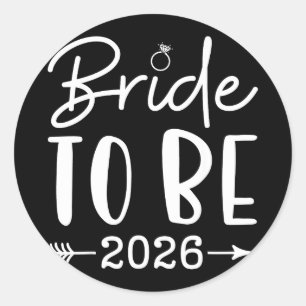 Bride to be 2026 bachelorette party bridal party classic round sticker