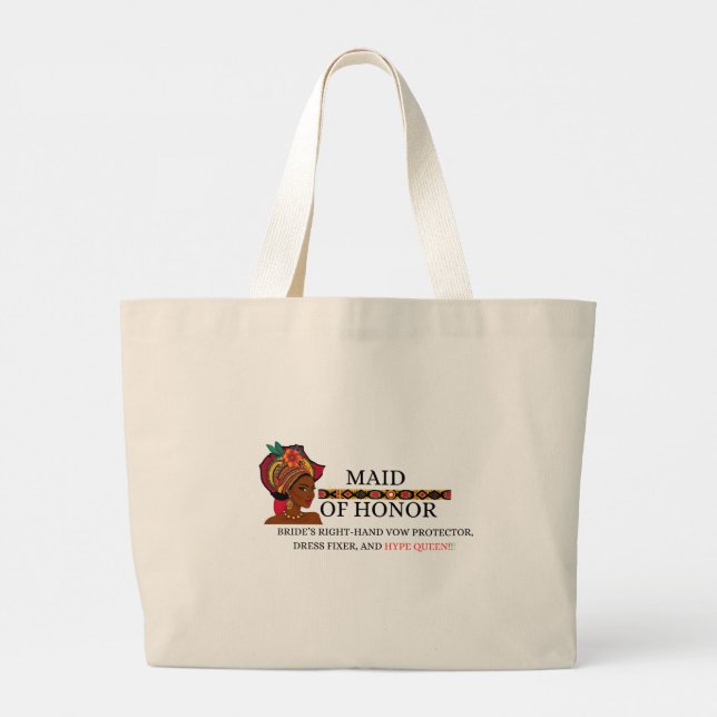Bride-To Be African Inspired Tote Bag (Back)