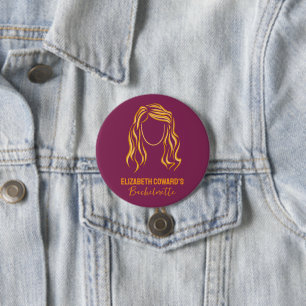 Bride to be Bachelorette Girl Outline Party 7.5 Cm Round Badge