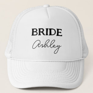 Bride To Be Bachelorette Party Black And White Trucker Hat