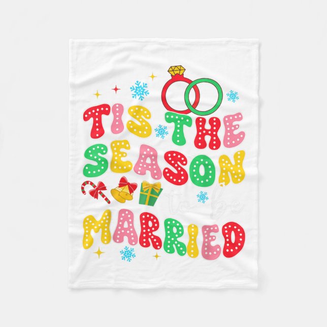 Bride To Be Bachelorette Party Tis The Season To B Fleece Blanket (Front)