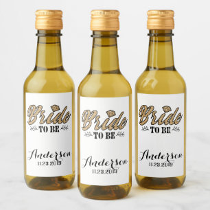 Bride To Be Beverage Label- Wine Label