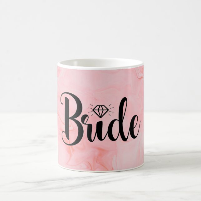Bride to Be Black Modern Script Custom Wedding Cof Coffee Mug (Center)