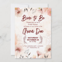 Bride to be blessing invitation