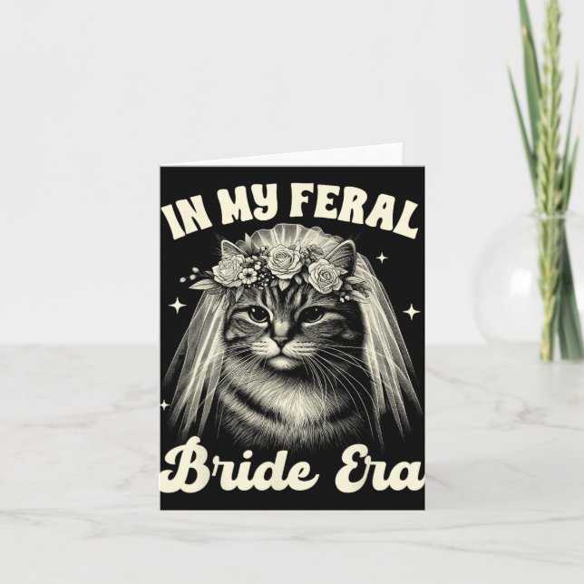 Bride To Be Cat Mum Cat Bridal Wedding In My Freal Card (Front)