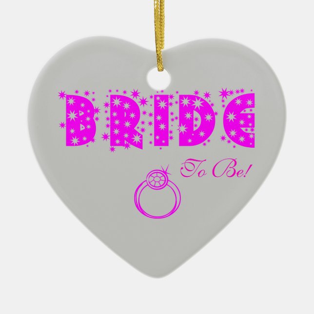 BRIDE To Be! Ceramic Tree Decoration (Front)
