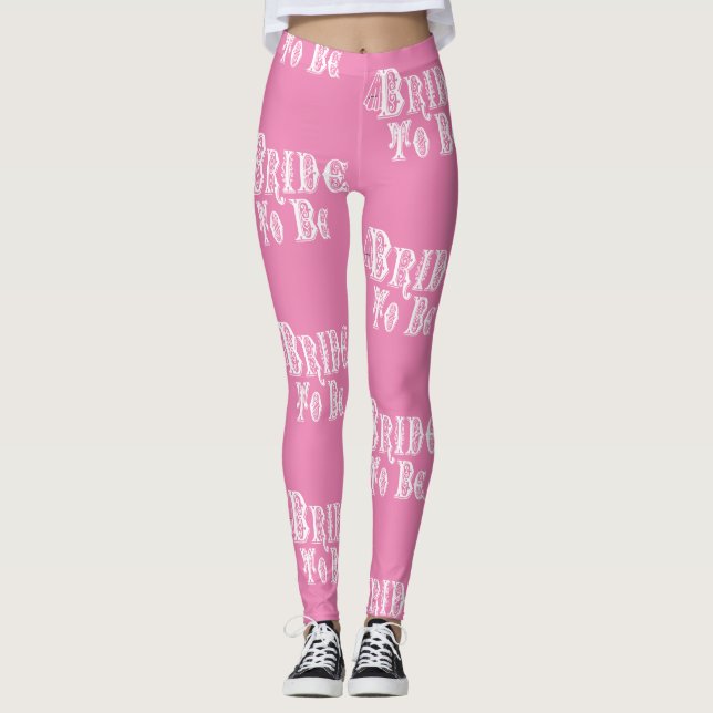 Bride To Be Customise Background Colour Leggings (Front)