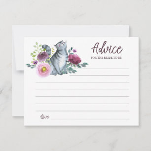 Bride To Be Getting Meowied Advice Card