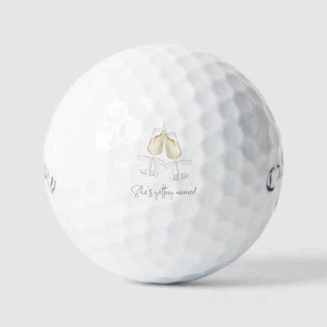 Bride To Be Gift 'She's Getting Married' Fun Favou Golf Balls (Front)
