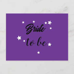 Bride to be holiday postcard