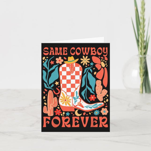 Bride To Be Howdy Western Bachelorette Same Cowboy Card (Front)