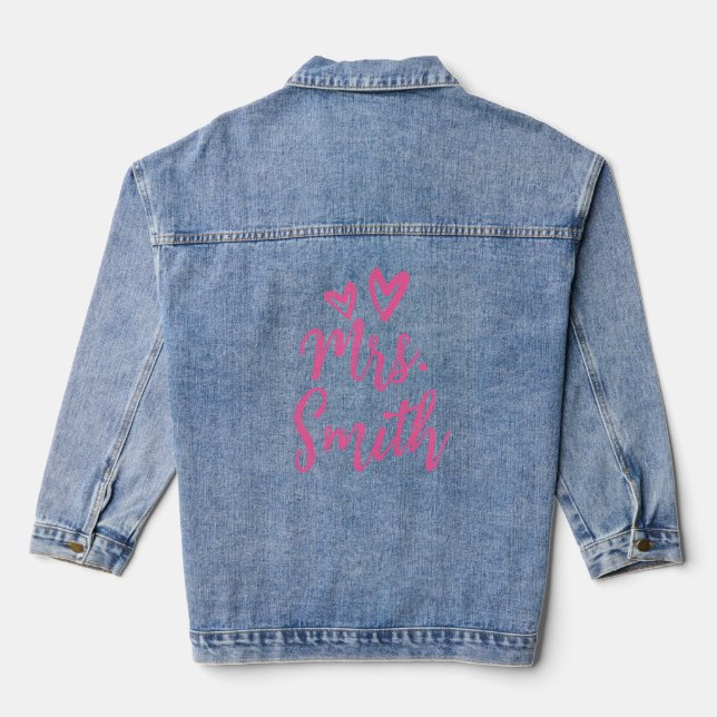 Bride to Be Jean Denim Custom Future Mrs. Wedding Jacket (Back)