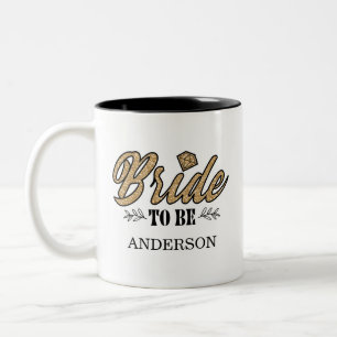 Bride To Be Mug-Gold & Black Cup