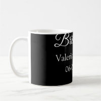 Bride to be name date black white bridal shower we