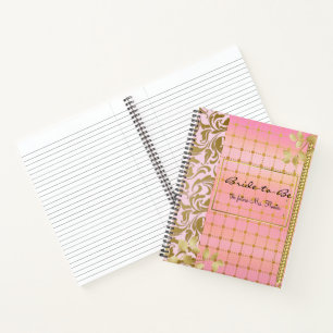 Bride-to-be Personalised Pink Gold Notebook