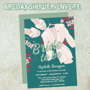 Bride to Be Spa Bridal Shower Invitation