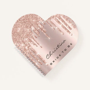 Bride To Be Sweet 16th Drips Princess Makeup Rose Notebook
