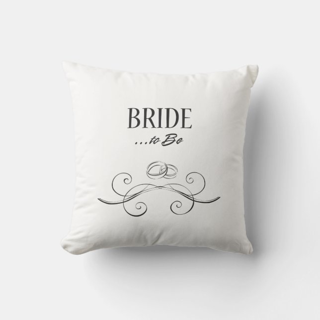 Bride to Be Swirls Design Cushion (Front)