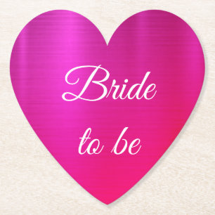 Bride to be Two-Toned Colour Paper Coaster