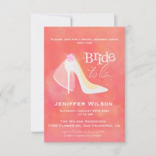 Bride To Be Wedding Bridal Shower High Heel Invitation