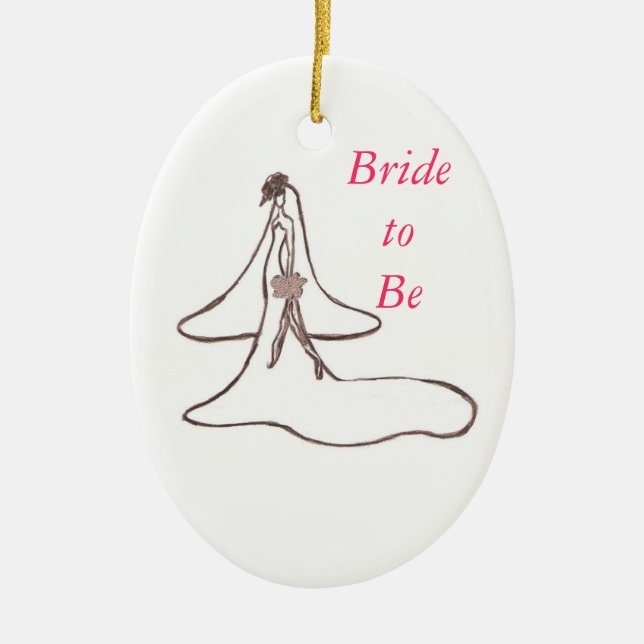 Bride to Be Wedding Rings Ornament (Front)