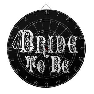 Bride To Be With Veil, Fancy White Type Dartboard