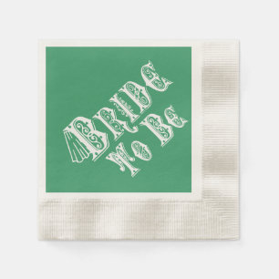 Bride To Be With Veil, Fancy White Type Napkin