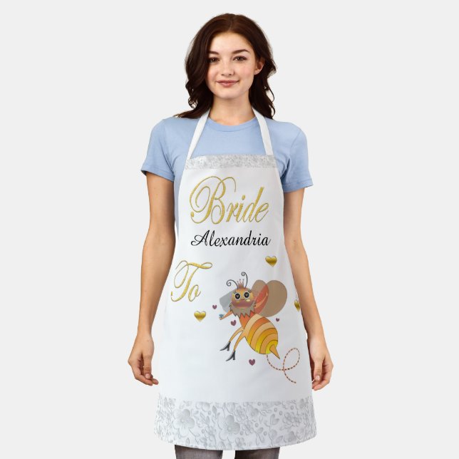 Bride To Bee Bridal Personalise Apron (Worn)