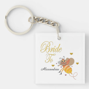 Bride To Bee Bridal Personalise Key Ring