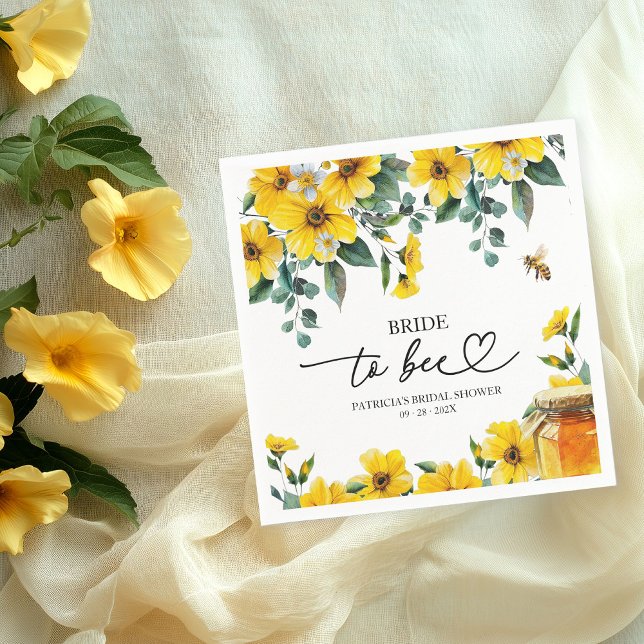 Bride To Bee Bridal Shower Napkin (Creator Uploaded)