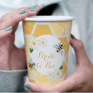 Bride to Bee Bridal Shower Paper Cups