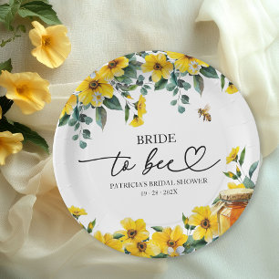 Bride To Bee Bridal Shower Paper Plate