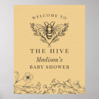 Bride to Bee Bridal Shower Welcome Sign