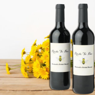 Bride To Bee Bridal Shower Wine Label