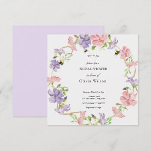  bride to bee greenery elegant bridal shower invitation