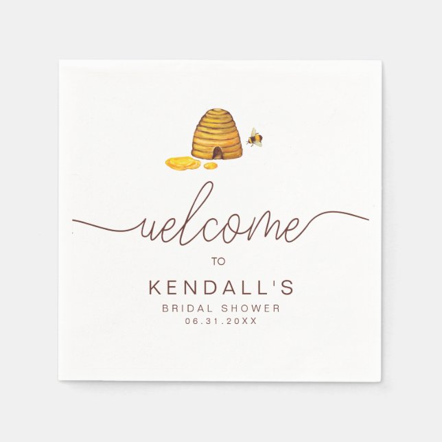 Bride to Bee Napkins (Front)