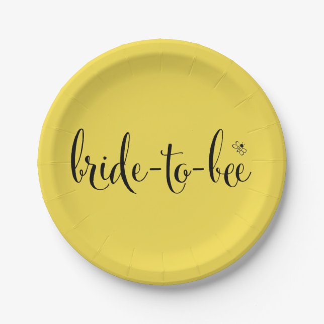 Bride-to-bee Plates in Sunshine (Front)