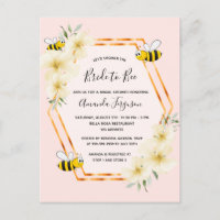 Bride to bee rose gold bridal shower invitation