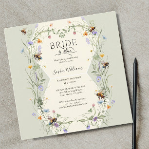 Bride to Bee Wildflower Bees Bridal Shower Invitation