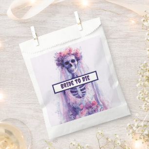 Bride To Die Halloween Skeleton Bride Favour Bag